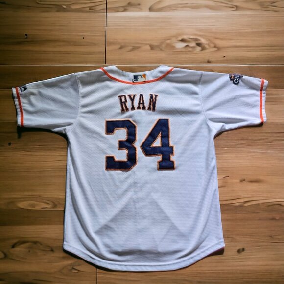 ASTROS 2017 (M/L) By Majestic White #34 Ryan Button Up - Picture 2 of 5